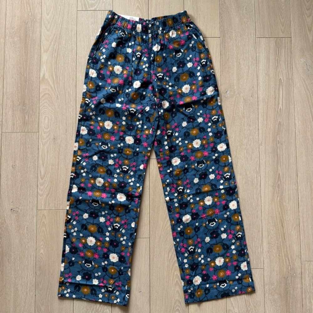 NWT Uniqlo x Princesse Tam Tam Flannel Floral Pants in Light Blue Women’s XS - Picture 2 of 11